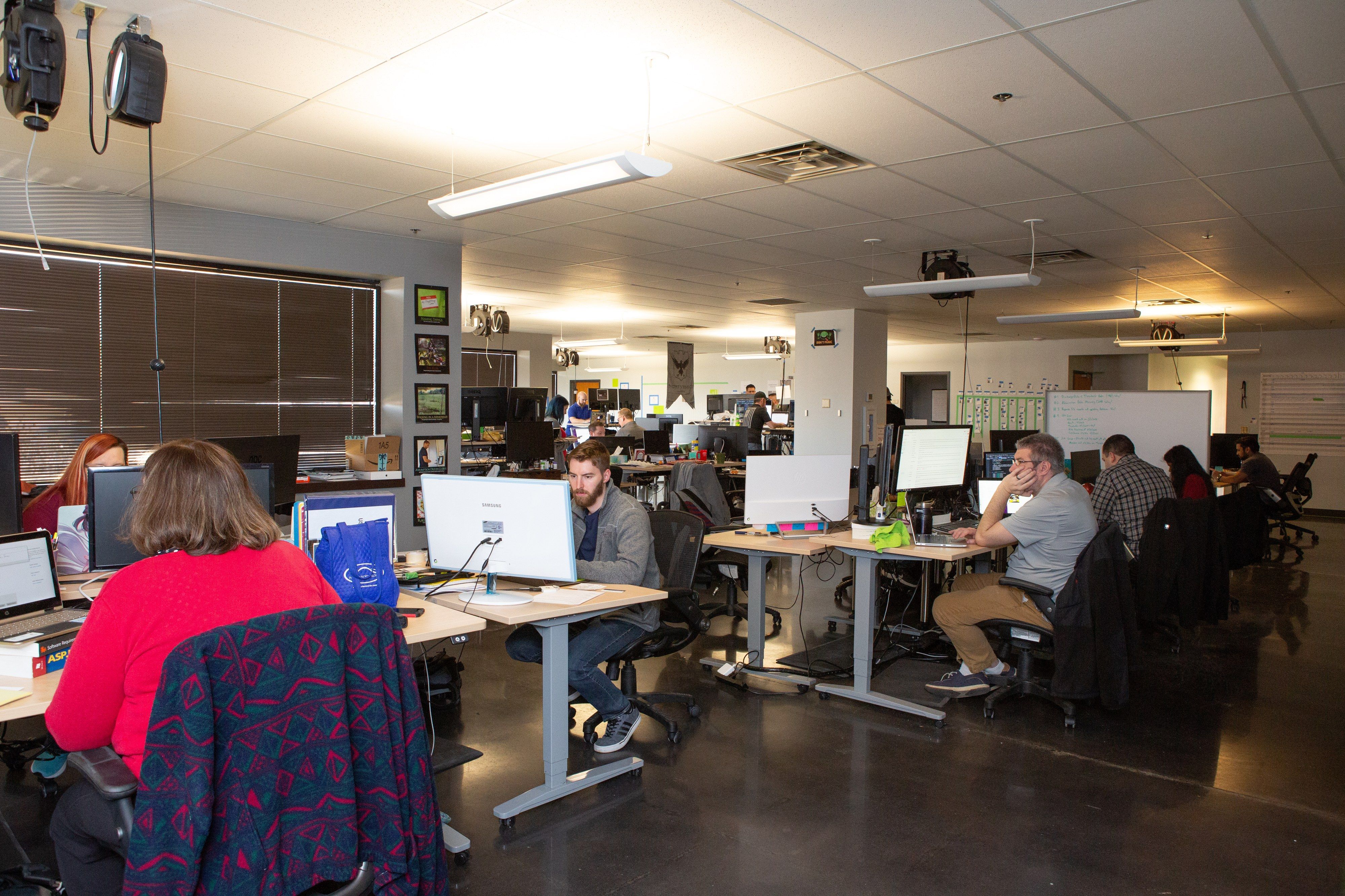 Smart Data engineers working together in the Dayton office