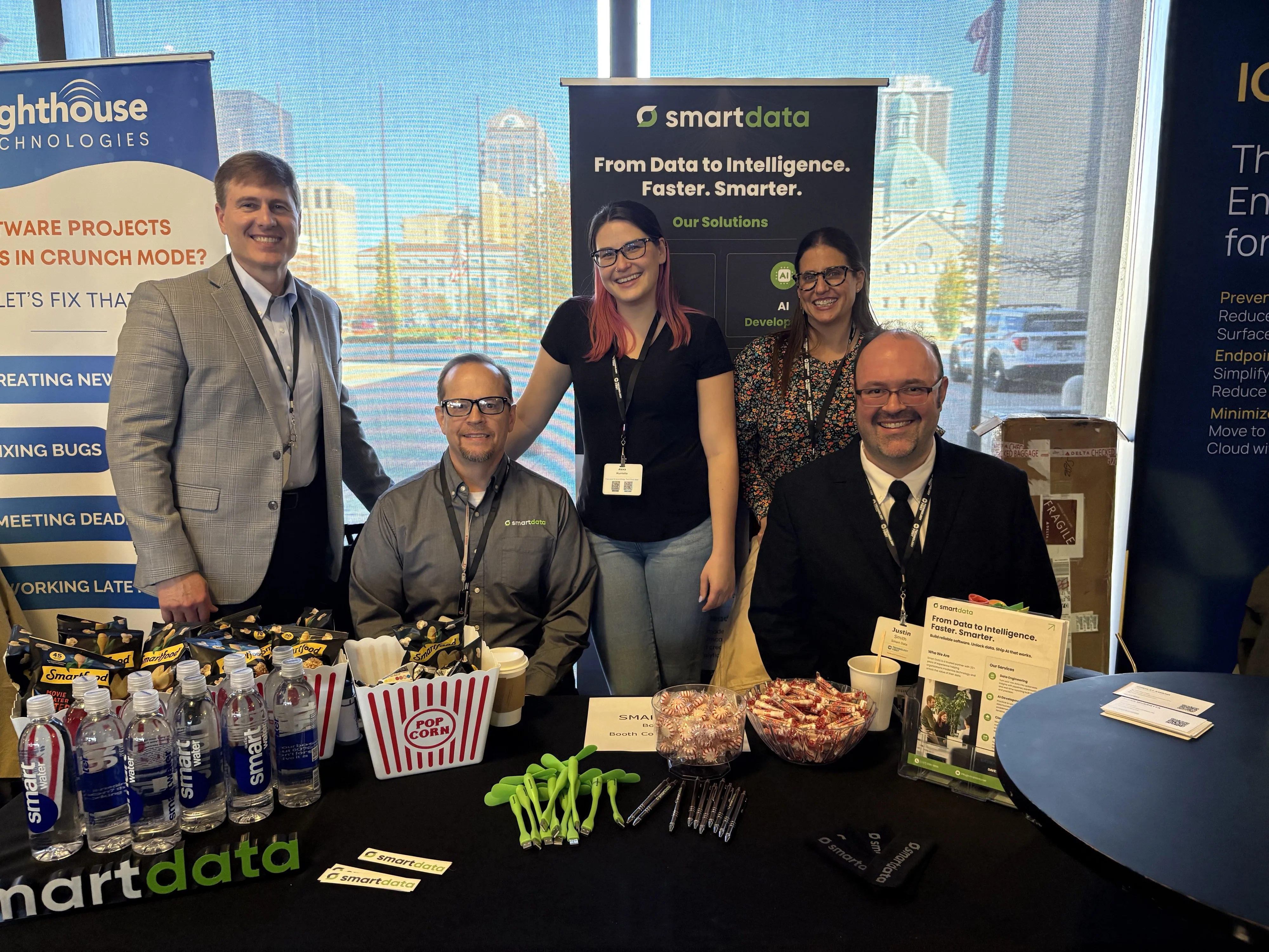 The Smart Data team at the booth, Taste of IT 2025